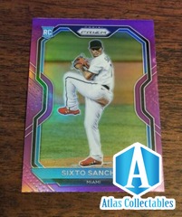 2021 Panini Prizm Purple Prizm Sixto Sanchez RC Miami Marlins #86